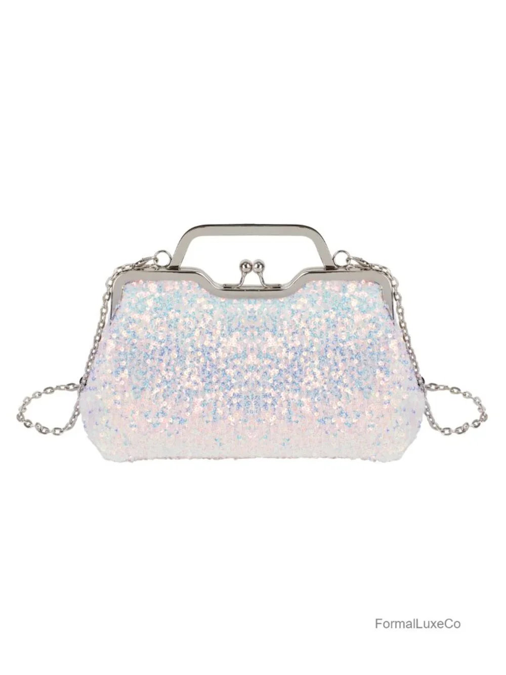 Mermaid Sequins Clutch Sparkling Glitter Evening Crossbody Shell Bag Party Prom